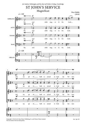 Nico Muhly: St John’s Service: Chœur Mixte et Piano/Orgue