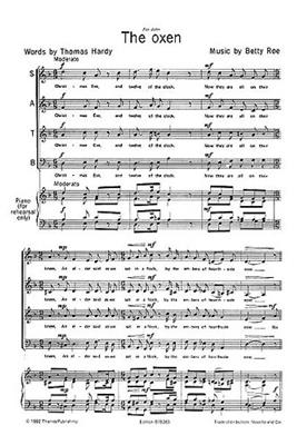 Betty Roe: The Oxen: Chœur Mixte et Piano/Orgue