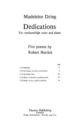 Madeleine Dring: Dedications: Chant et Piano