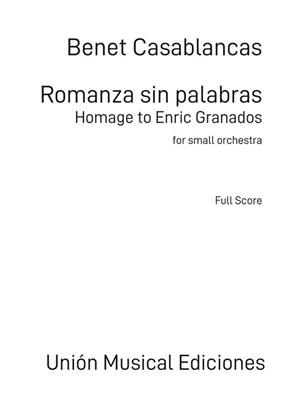 Benet Casablancas: Romanza Sin Palabras: Orchestre de chambre