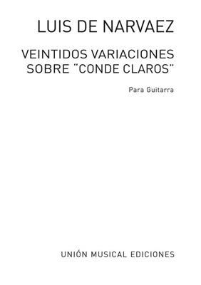 Veintidos Variaciones Sobre Conde Claros: Solo pour Guitare