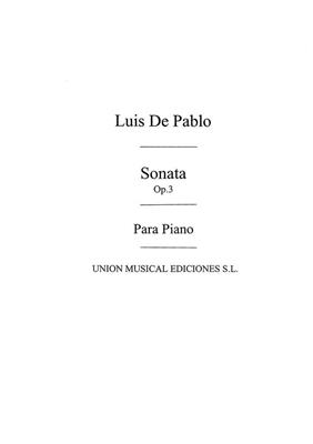 Luis De Pablo: Sonata Op.3 For Piano: Solo de Piano