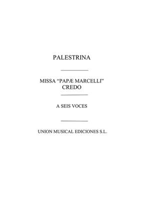 Giovanni Palestrina: Credo De La Misa 'Papae Marcelli': Chœur Mixte et Accomp.