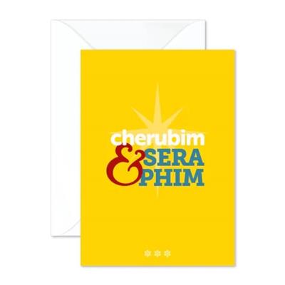 Merry Little Cherubim And Seraphim Christmas Card