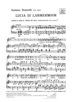 Gaetano Donizetti: Lucia Di Lammermoor: Ardon Gl'Incensi: Chant et Piano