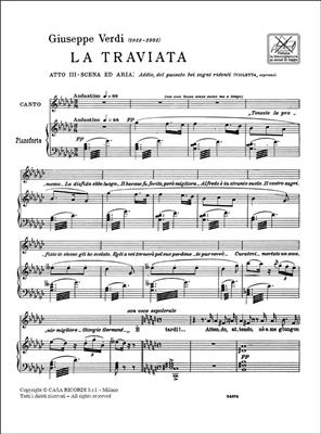 Giuseppe Verdi: La Traviata: Addio, Del Passato: Chant et Piano