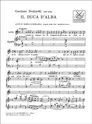 Gaetano Donizetti: Il Duca D'Alba: Angelo Casto E Bel: Chant et Piano