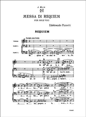 Ildebrando Pizzetti: Messa Di Requiem Per Sole Voci: Voix Basses A Capella