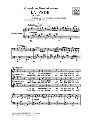 Gioachino Rossini: La Fede (La foi): Voix Hautes et Piano/Orgue