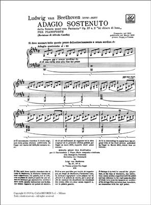 Ludwig van Beethoven: Adagio Sostenuto: Solo de Piano