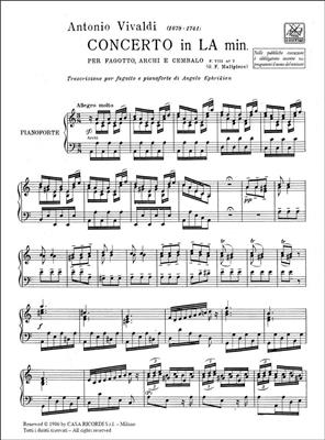 Antonio Vivaldi: Concerto a-minor RV 497: Basson et Accomp.