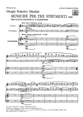 Giorgio Federico Ghedini: Musiche Per 3 Strumenti: Ensemble de Chambre