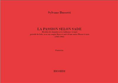 Sylvano Bussotti: La Passion Selon Sade: Ensemble de Chambre