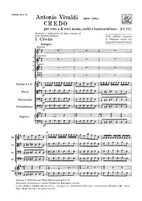 Antonio Vivaldi: Credo Rv 591: Chœur Mixte et Ensemble