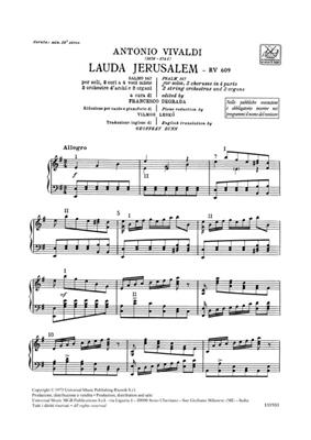 Antonio Vivaldi: Lauda Jerusalem Salmo 147 Rv 609: Chœur Mixte et Piano/Orgue