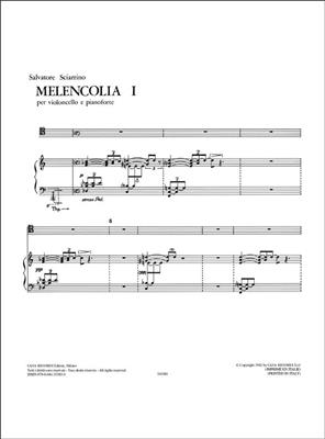 Salvatore Sciarrino: Melencolia I: Violoncelle et Accomp.