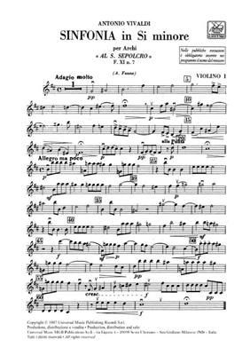 Antonio Vivaldi: Sinfonie Archi E B.C.: in Si Min. Rv 169: Orchestre Symphonique