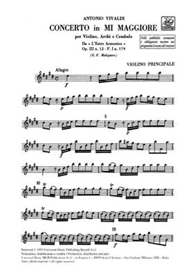 Antonio Vivaldi: Concerto Per Vl., Archi E B.C.:: Orchestre Symphonique