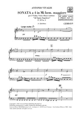 Antonio Vivaldi: Sonata a 4 in Mi Bem. 'Al Santo Sepolcro' Rv130: Quatuor à Cordes