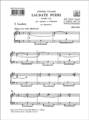 Antonio Vivaldi: Laudate Pueri Dominum. Salmo 112 Rv 601: Chant et Autres Accomp.