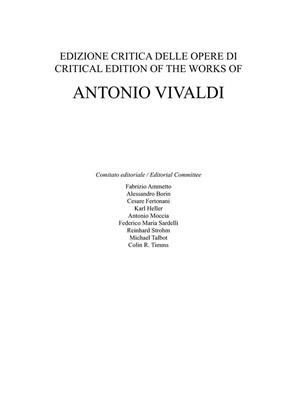 Antonio Vivaldi: Concerto per Violino, Archi e BC, RV 259 Op. VI/2: Cordes (Ensemble)