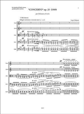 Sergio Calligaris: Concerto op. 25: Orchestre à Cordes
