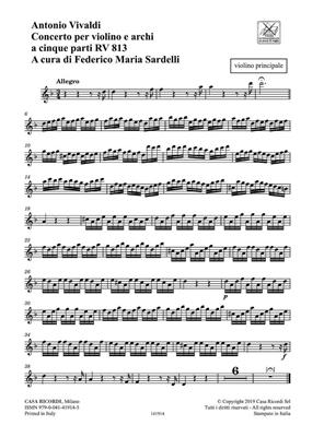 Antonio Vivaldi: Concerto per Violino e Archi a Cinque Parti RV 813: Cordes (Ensemble)