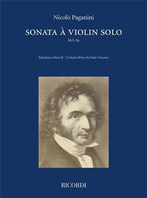 Nicolò Paganini: Sonata à violin solo (M.S. 83): Solo pour Violons