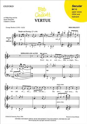 Bob Chilcott: Vertue: Voix Hautes et Piano/Orgue