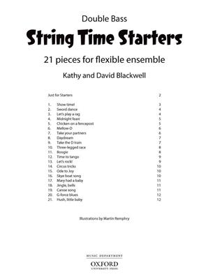 Kathy Blackwell: String Time Starters Double Bass: (Arr. David Blackwell): Solo pour Contrebasse