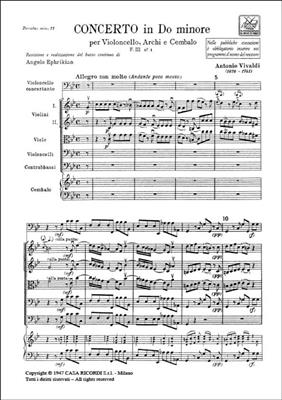 Antonio Vivaldi: Concerto c-minor RV 401: Orchestre à Cordes et Solo