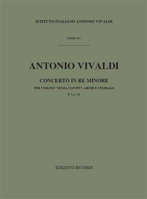 Antonio Vivaldi: Concerto Per Vl. Archi E B.C.: In Re Min. 'Senza: Solo pour Violons