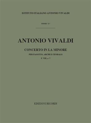 Antonio Vivaldi: Concerto per Fagotto, Archi e BC in La Min Rv 497: Basson et Accomp.