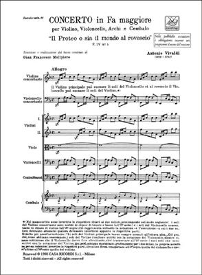 Antonio Vivaldi: Concerto In Fa 'Il Proteo O Sia: Orchestre et Solo