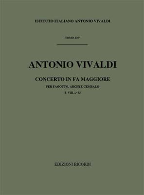 Antonio Vivaldi: Concerto per Fagotto, Archi e BC in Fa Rv 490: Basson et Accomp.