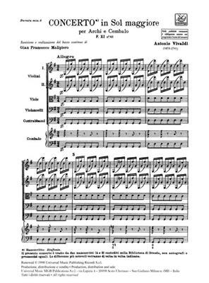 Antonio Vivaldi: Concerto Per Archi E B.C.: In Sol Rv 146: Orchestre à Cordes