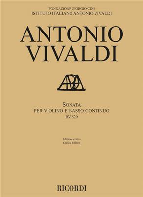 Antonio Vivaldi: Sonata per violino e basso continuo RV 829: Violon et Accomp.