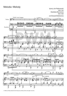 Melody - from Op. 16: Violon et Accomp.