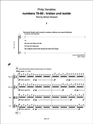 Philip Venables: Numbers 76‐80 : Tristan und Isolde: Chœur Mixte et Ensemble