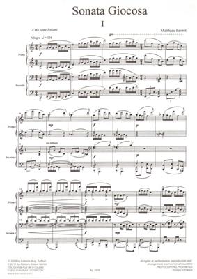 Favrot Mathieu: Sonata Giacosa: Solo de Piano