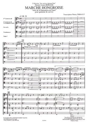 Hector Berlioz: Marche Hongroise: (Arr. Thibault): Ensemble de Cuivres