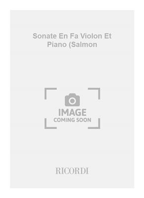 Evaristo Felice dall' Abaco: Sonate En Fa Violon Et Piano (Salmon: Violon et Accomp.