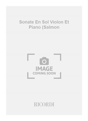 Giovanni Battista Somis: Sonate En Sol Violon Et Piano (Salmon: Violon et Accomp.
