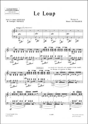 Henri Dutilleux: Le Loup: Solo de Piano