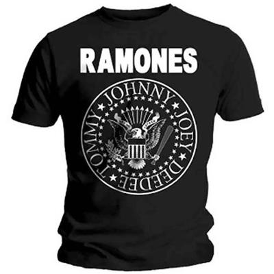Ramones Seal Logo Mens Black T Shirt Medium