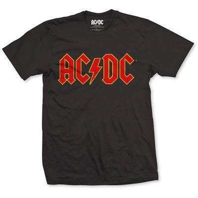 AC/DC Red Logo Mens Black T Shirt Large