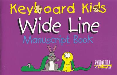 Keyboard Kids Wide Line Manuscript Book: Papier à Musique