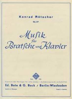 Konrad Roetscher: Music for viola and piano op. 27: Alto et Accomp.