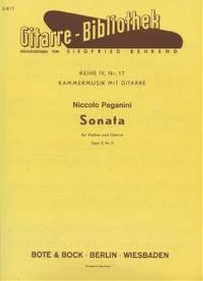 Niccolò Paganini: Sonate Op. 3 Nr. 5: (Arr. Siegfried Behrend): Violon et Accomp.