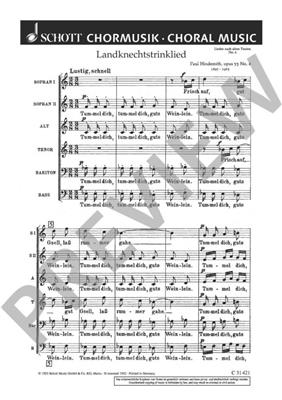 Paul Hindemith: Lieder nach alten Texten op. 33: Chœur Mixte et Accomp.